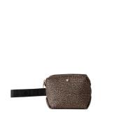 Compacte Nylon Dames Toilettas Borbonese , Brown , Dames