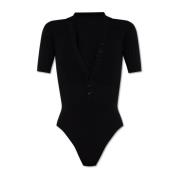 Yauco bodysuit met kraag Jacquemus , Black , Dames