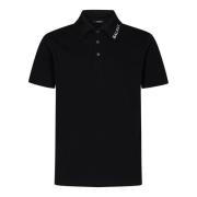 Zwart Poloshirt met Geborduurd Logo Balmain , Black , Heren