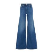 Klassieke Denim Jeans Versace , Blue , Dames
