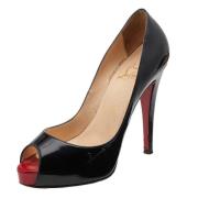 Pre-owned Leather heels Christian Louboutin Pre-owned , Black , Dames