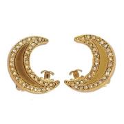 Pre-owned Metal earrings Chanel Vintage , Yellow , Dames