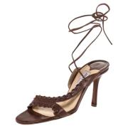 Pre-owned Leather sandals Jimmy Choo Pre-owned , Brown , Dames