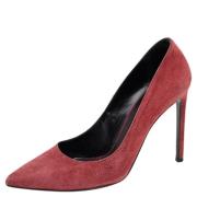 Pre-owned Suede heels Yves Saint Laurent Vintage , Brown , Dames