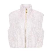 Tweed Cropped Joy Vest Khrisjoy , White , Dames