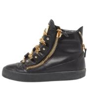 Pre-owned Leather sneakers Giuseppe Zanotti Pre-owned , Black , Dames