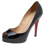 Pre-owned Leather heels Christian Louboutin Pre-owned , Black , Dames