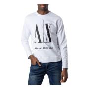 Gedrukte Heren Sweatshirt Armani Exchange , White , Heren