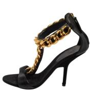 Pre-owned Leather sandals Giuseppe Zanotti Pre-owned , Black , Dames