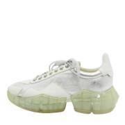 Pre-owned Leather sneakers Jimmy Choo Pre-owned , White , Dames