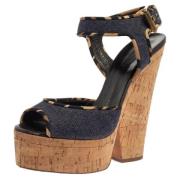 Pre-owned Fabric sandals Giuseppe Zanotti Pre-owned , Blue , Dames