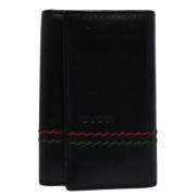 Pre-owned Leather wallets Gucci Vintage , Black , Dames