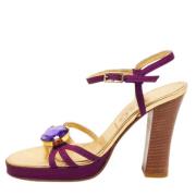 Pre-owned Satin sandals Dolce & Gabbana Pre-owned , Purple , Dames