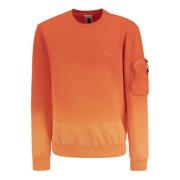 Sweatshirt met logo en armzak Premiata , Orange , Heren