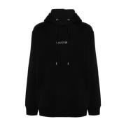 Zwart Sweatshirt met Logo en Capuchon Lanvin , Black , Heren