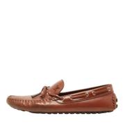 Pre-owned Leather flats Louis Vuitton Vintage , Brown , Dames