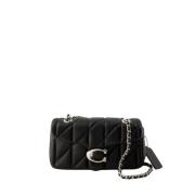 Gewatteerde Leren Crossbody Tas - Zwart Coach , Black , Dames