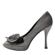 Pre-owned Fabric heels Louis Vuitton Vintage , Gray , Dames