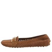 Pre-owned Suede flats Louis Vuitton Vintage , Brown , Dames