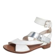 Pre-owned Leather sandals Prada Vintage , White , Dames