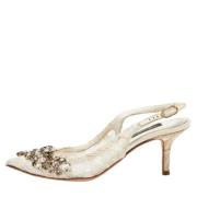 Pre-owned Lace sandals Dolce & Gabbana Pre-owned , White , Dames