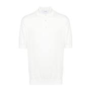 Wit Poloshirt met Geborduurd Logo Lardini , White , Heren