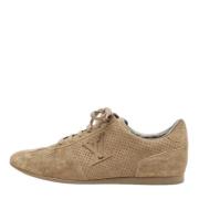 Pre-owned Suede sneakers Louis Vuitton Vintage , Brown , Dames