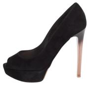 Pre-owned Suede heels Dior Vintage , Black , Dames