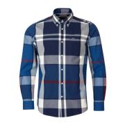 Heren Tailored Harris Overhemd - Summer Navy Barbour , Blue , Heren