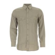 Grijze Cupro Blend Shirt - Stijlvol en Comfortabel Tom Ford , Gray , H...