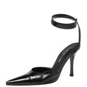 Pre-owned Leather heels Sergio Rossi Pre-owned , Black , Dames