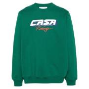 Donkergroene 3D Racing Sweatshirt Casablanca , Green , Heren
