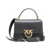 Deco Love Tas met Top Handvat Pinko , Black , Dames