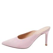 Pre-owned Suede mules Gianvito Rossi Pre-owned , Pink , Dames