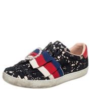 Pre-owned Lace sneakers Gucci Vintage , Black , Dames