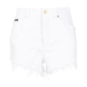Hoge taille, rafelige denim shorts Dolce & Gabbana , White , Dames
