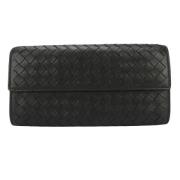 Pre-owned Leather wallets Bottega Veneta Vintage , Black , Dames