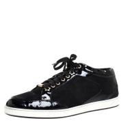 Pre-owned Leather sneakers Jimmy Choo Pre-owned , Black , Dames