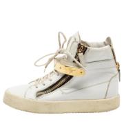 Pre-owned Leather sneakers Giuseppe Zanotti Pre-owned , White , Dames