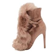 Pre-owned Fur boots Gianvito Rossi Pre-owned , Beige , Dames
