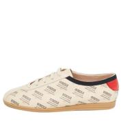 Pre-owned Leather sneakers Gucci Vintage , Beige , Dames