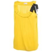 Pre-owned Fabric tops Valentino Vintage , Yellow , Dames