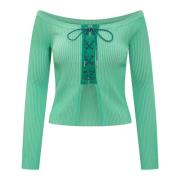 Gestreepte Korset Top Andersson Bell , Green , Dames