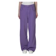 Oversize Jeans - Stijlvol en Comfortabel Hinnominate , Purple , Dames