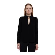 Chain Cut-Out Shirt in Zwart Elisabetta Franchi , Black , Dames