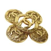 Pre-owned Metal brooches Chanel Vintage , Yellow , Dames