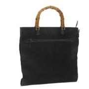 Pre-owned Suede totes Gucci Vintage , Black , Dames