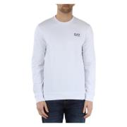 Katoenen sweatshirt met reliëf logo print Emporio Armani EA7 , White ,...