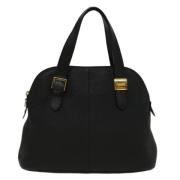 Pre-owned Leather handbags Burberry Vintage , Black , Dames