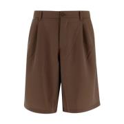 Casual Polyester Tube Shorts Family First , Brown , Heren